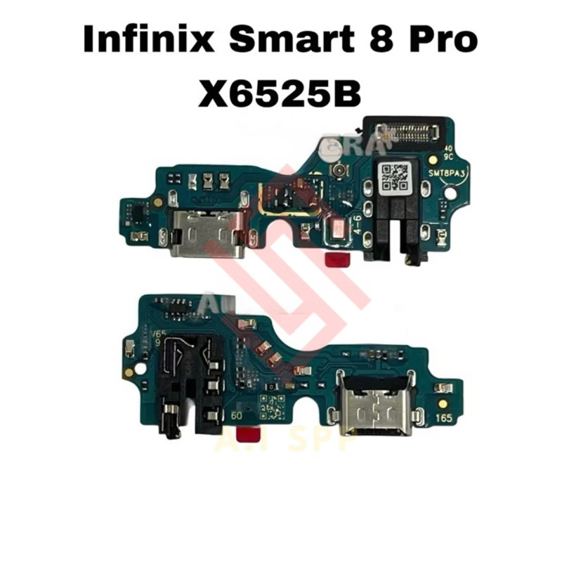Papan Cas Ori / Pcb Cas Conector Cas Infinix Smart 8 Pro X6525B + Ic