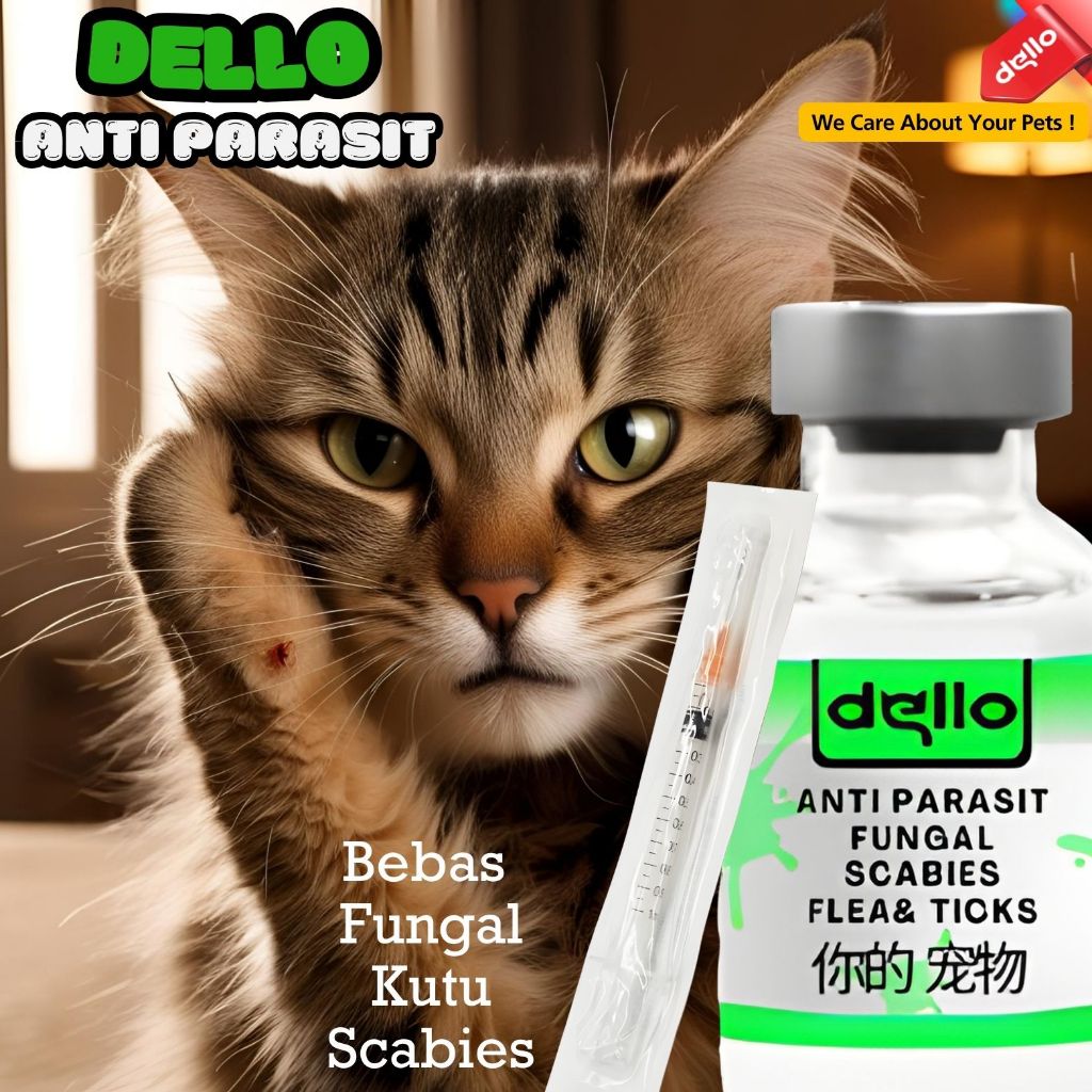 Obat Injeksi Anti Parasit & Jamur Kucing Atasi Scabies, Kurap, dan Infeksi Kulit dengan Cepat