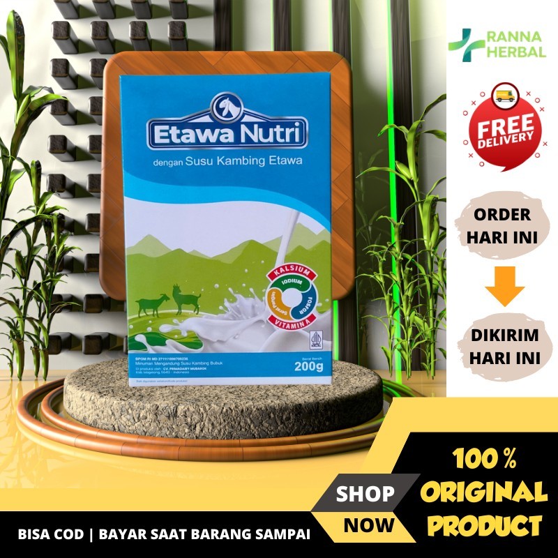 

ETAWA NUTRI Dengan Kandungan 85% Susu Kambing Bubuk Rasa Original Gula Aren Kolostrum
