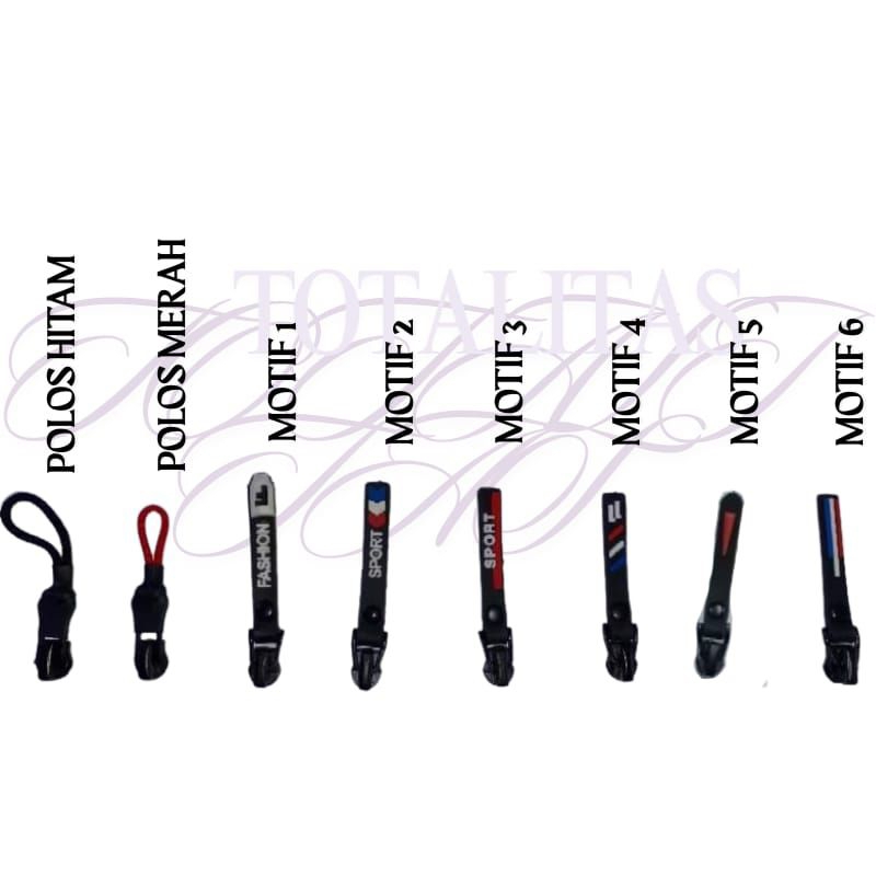 10pcs kepala Resleting terbalik puller no 3