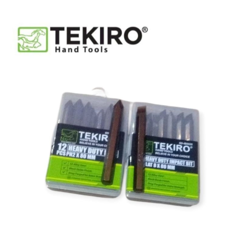 Tekiro paket 2 pcs mata obeng ketok ph2 plus dan min, mata oebng getok set 2 pcs ( + ) & ( - )