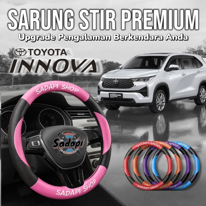 Sarung Stir Mobil Toyota Innova, Cover Stir Mobil Innova, Sarung Stir Minibus