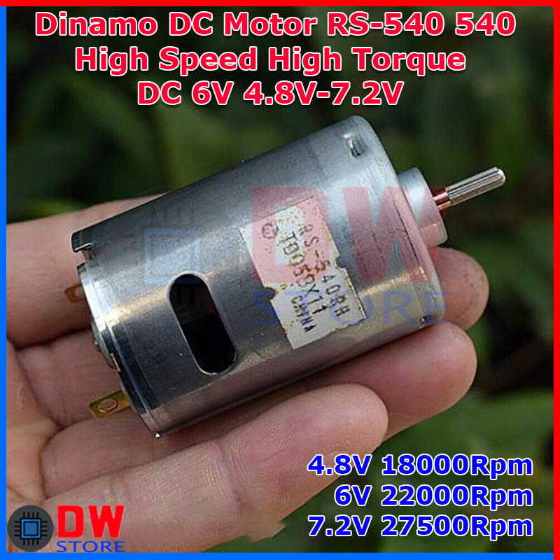 Dinamo DC Motor RS540 RS 540 DC 6V High RPM Speed High Torque 5V-9V