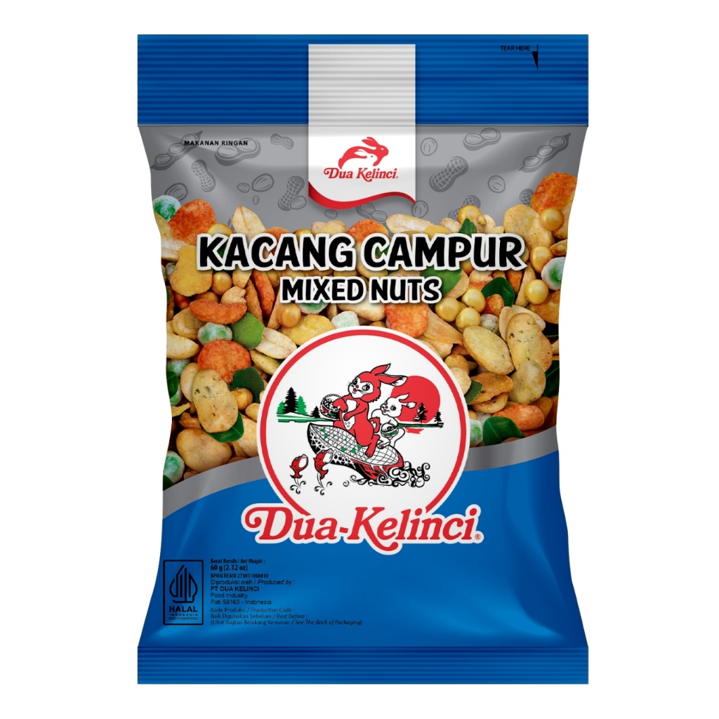 

DUA KELINCI SNACK MIXED NUTS 60GR