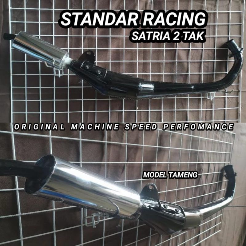 KNALPOT SATRIA 2 TAK HIU LUMBA HITAM TAMENG ORIGINAL MACHINE BUKAN AHM RTX NXL