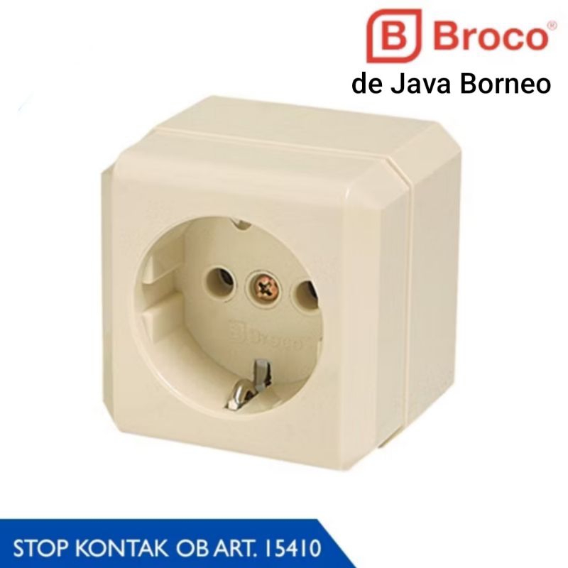 Stop Kontak Colokan Ob Broco New Tempel Tembok Kayu Dinding