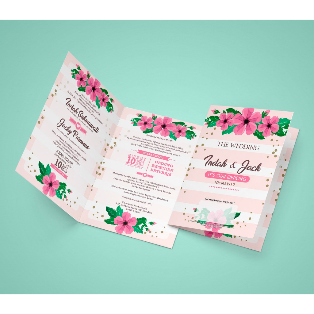 Cetak Undangan Pernikahan Kekinian/Cetak Undangan Estetik/Undangan Pernikahan