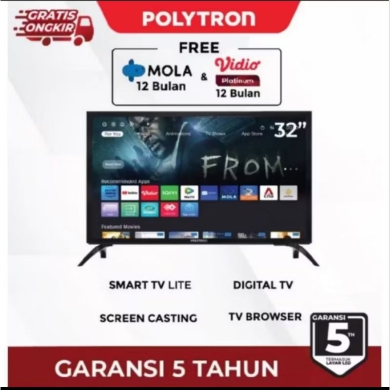 TV LED Polytron 32 Inch Smart/Smart TV Polytron 32CV