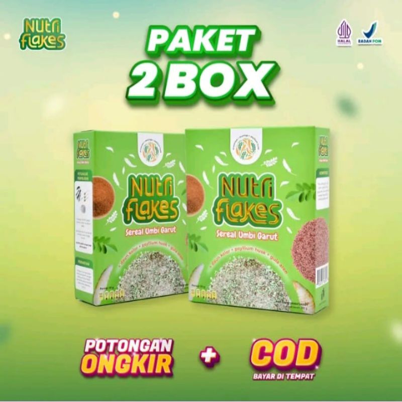 

Paket 2 Box Nutriflakes - Sereal Umbi Garut Ampuh Atasi Asam Lambung, Maag dan Gerd