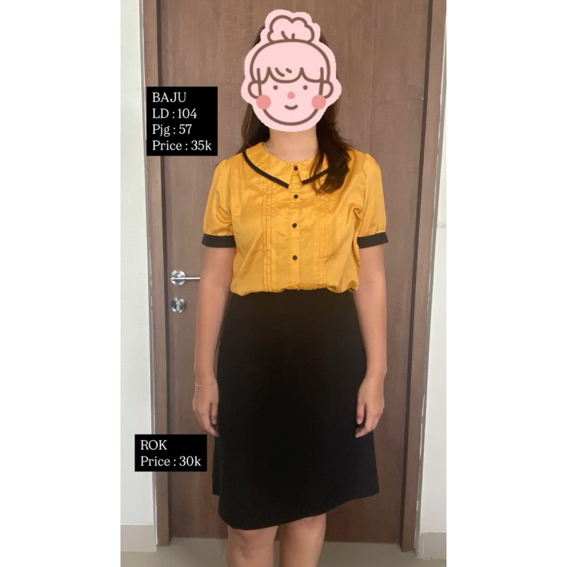 [PRELOVED] Rok Formal Hitam Polos