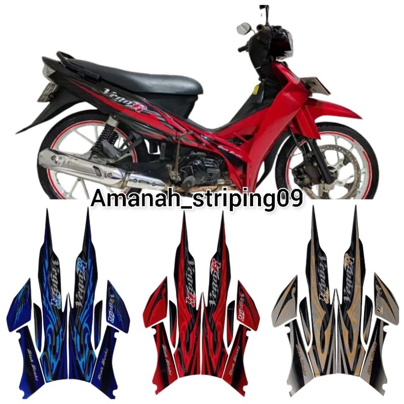 Set Stiker Striping Standart motor Vega R new 2008/2009 - Body Polet Vega R new 2008/2009 Ful set bo