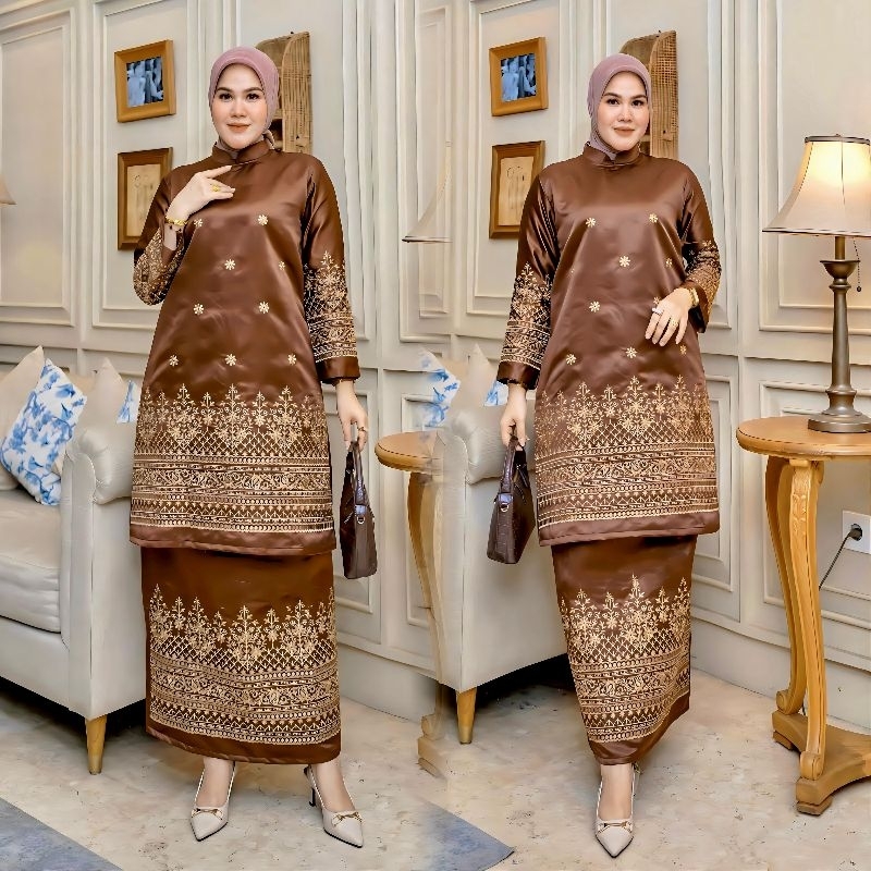 Setelan Kebaya Tunik Melayu Fatimah Vol 2 - Kebaya Modern - Kebaya Pesta - Kebaya Ibu Hajat