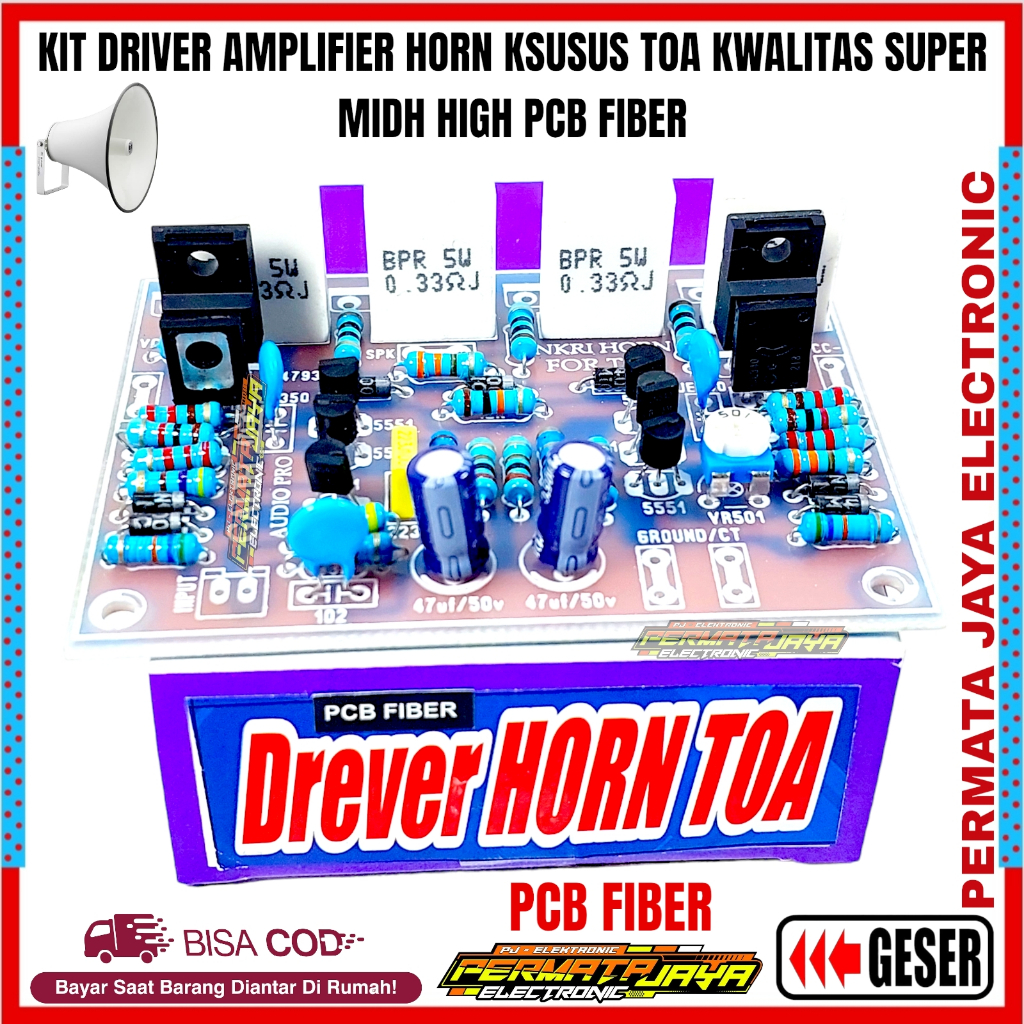 Kit Driver Amplifier Horn Corong Khusus TOA Kualitas Super Midhigh TOA PCB FIBER