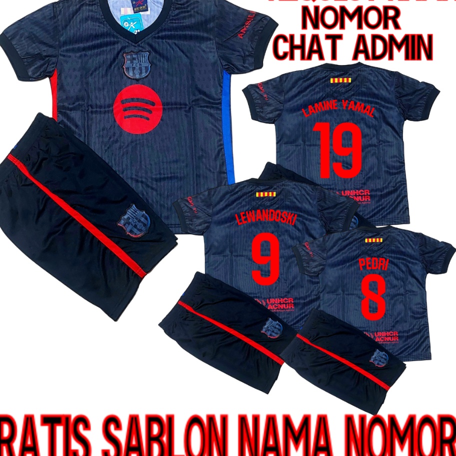 Miliki JERSEY BAJU BOLA ANAK BARCELONA AWAY KIDSSETELAN BAJU BOLA BARCELONA ANAK AURI SPORT PREMIUM