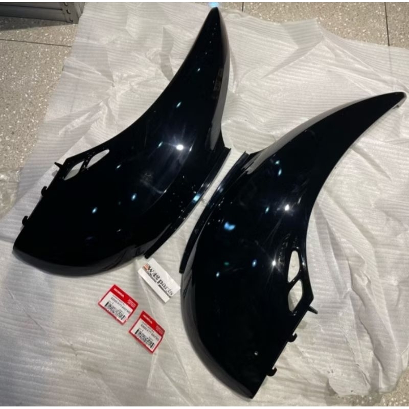 COVER BODY SAMPING SCOOPY KARBU HITAM SET ORIGINAL AHM