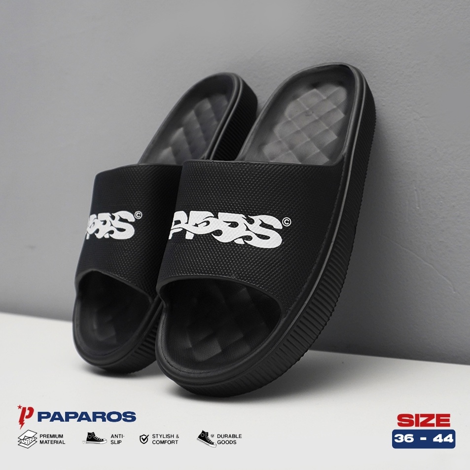 Paparos Footwear Sandals Cube Series Sandal Pria Sendal Selop Jelly Karet Eva Casual Pria Anti Slip
