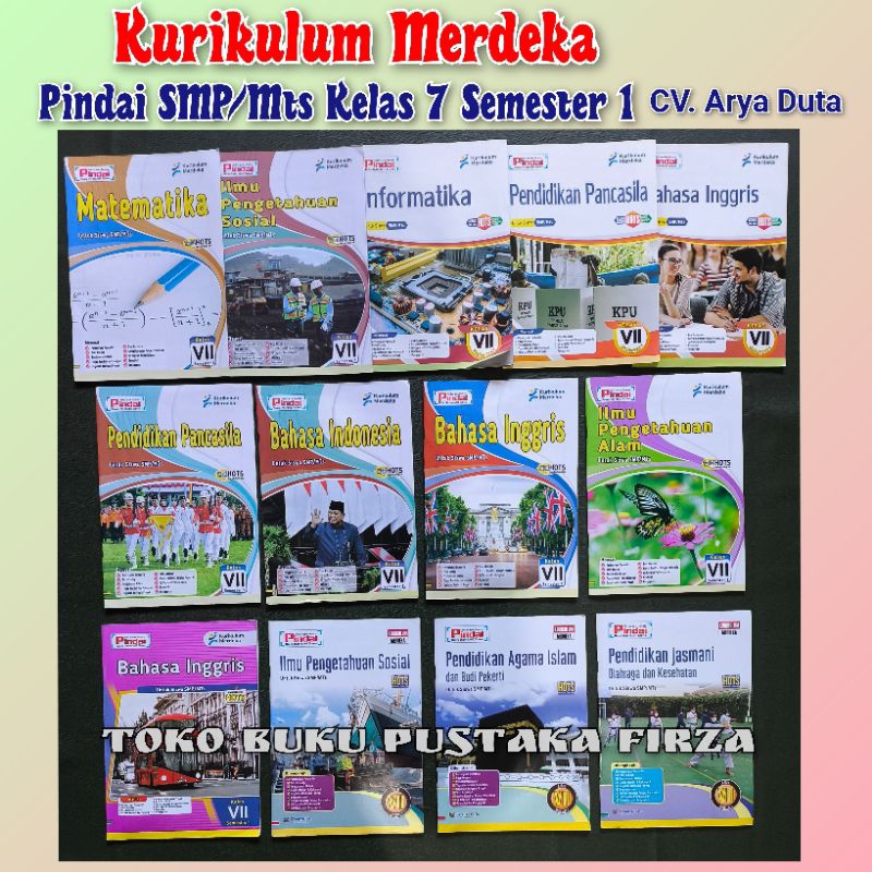 Lks Pindai Kurikulum Merdeka Smp /Mts kelas 7 semester 1.Ipa.Ips.Matematika.Ppkn.Bhs Indonesia.Bhs I