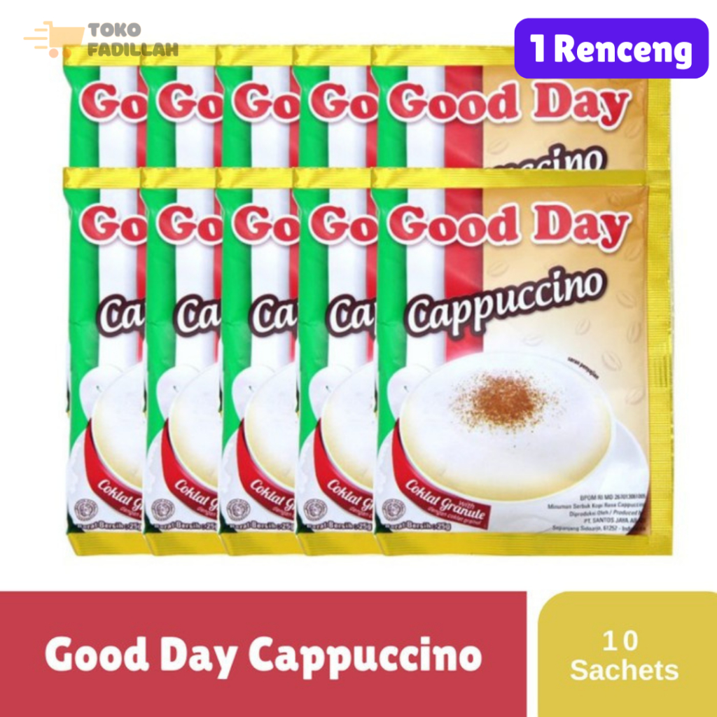 

Kopi Good Day Cappuccino 25g x 10 Sachet [1 Renteng]