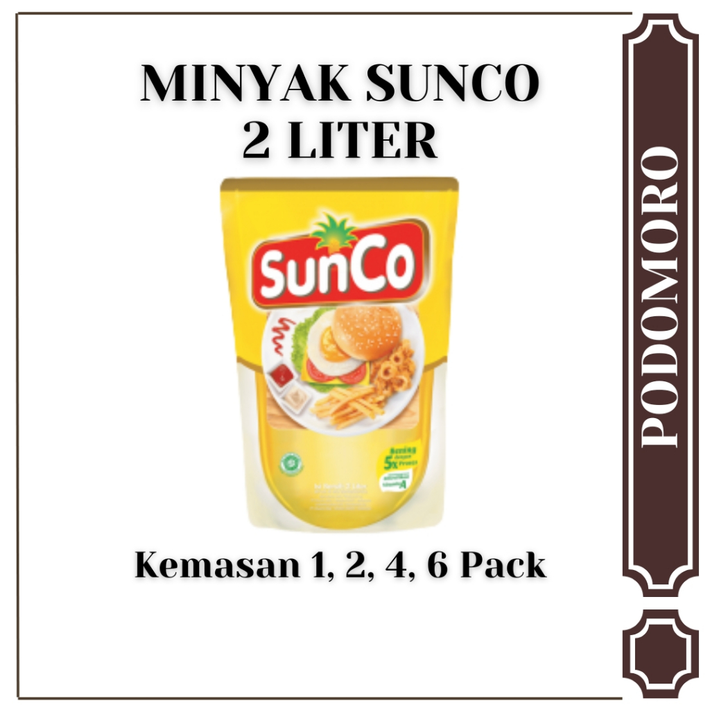 

SUNCO Minyak Goreng Kemasan @2 Liter - Paket Isi 1/2/4/6 - Refill Pouch