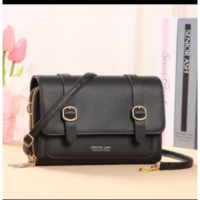 DOMPET WANITA 2 JARUM GESPER/TAS SELEMPANG CEWE KEKINIAN/DOMPET LIPAT PANJANG ELEGAN ALA KOREA/TAS B