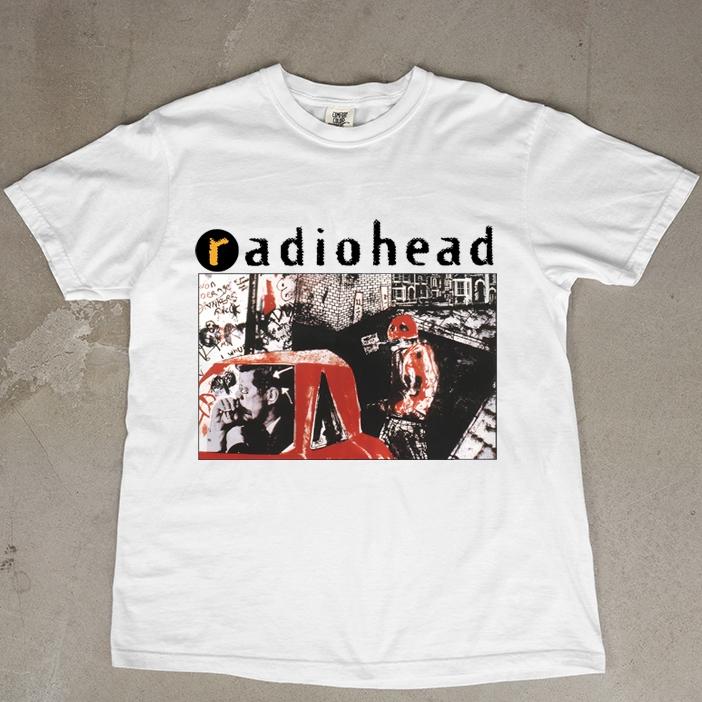 kaos oblong band radiohead creep lengan pendek baju atasan band radiohead creep