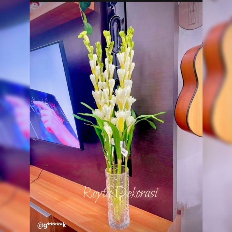 bunga sedap malam artificial/sedap malam plastik bunga hias dekorasi