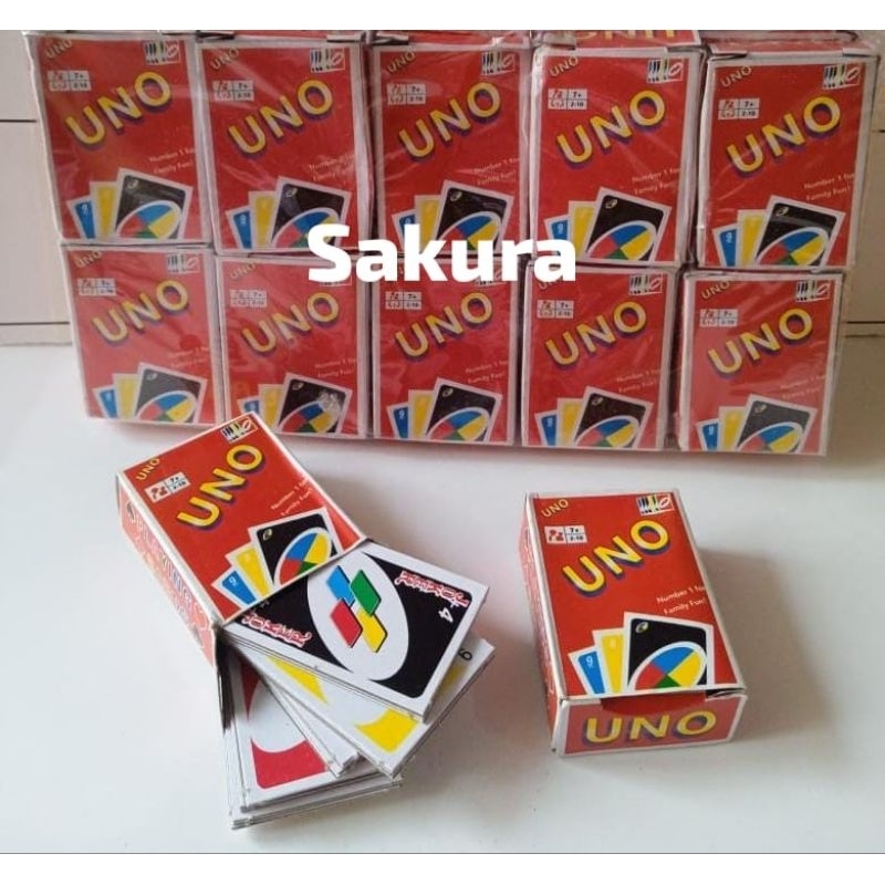 Uno mini mainan kartu anak / kartu karakter anak / uno mini kartu remi