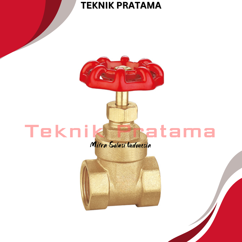 2" Gate Valve Stop Keran Kran Putar Air Brass Kuningan 2" Inch