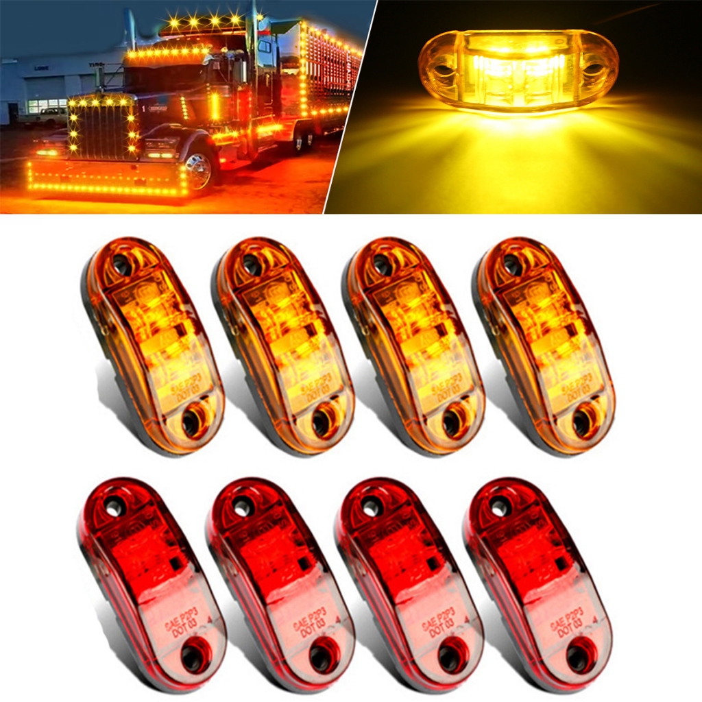 [ 1/4pcs ] Lampu Samping Bak Truk / lampu samping truk 24 volt / lampu bak samping truk 12 volt / La
