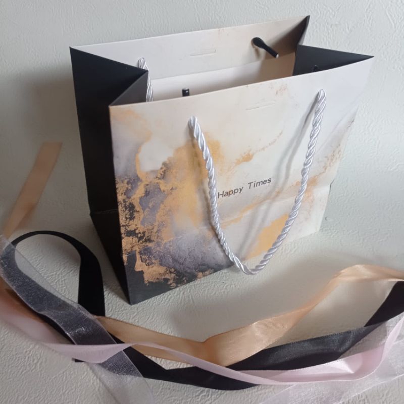 

paperbag import kecil gratis pita | paper bag premium | motif G | paperbag jogja