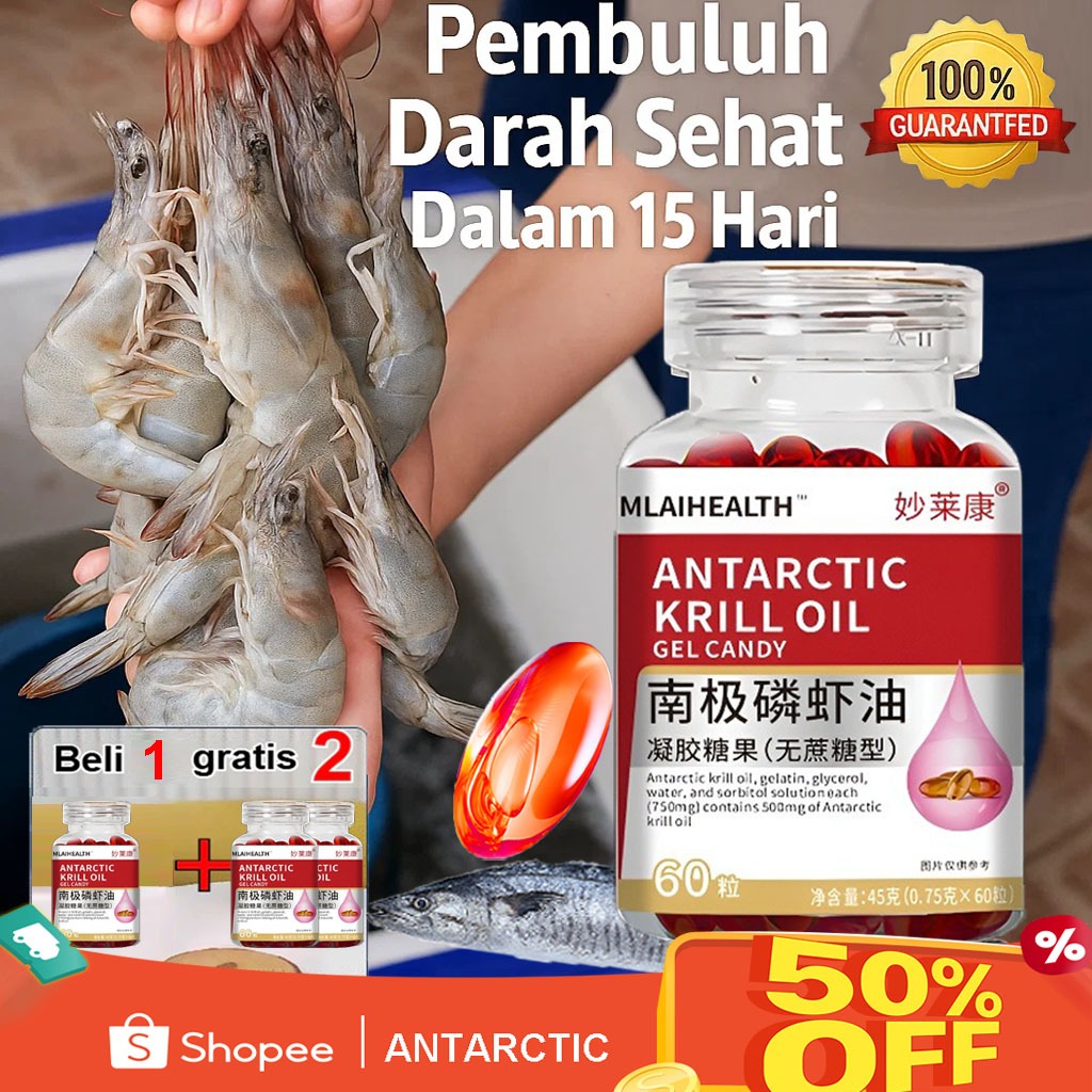 Antarctic Krill Oil /Natural Astaxanthin Kapsul/Minyak krill Antartika / 3 Krill Oil /kapsul Astaxan