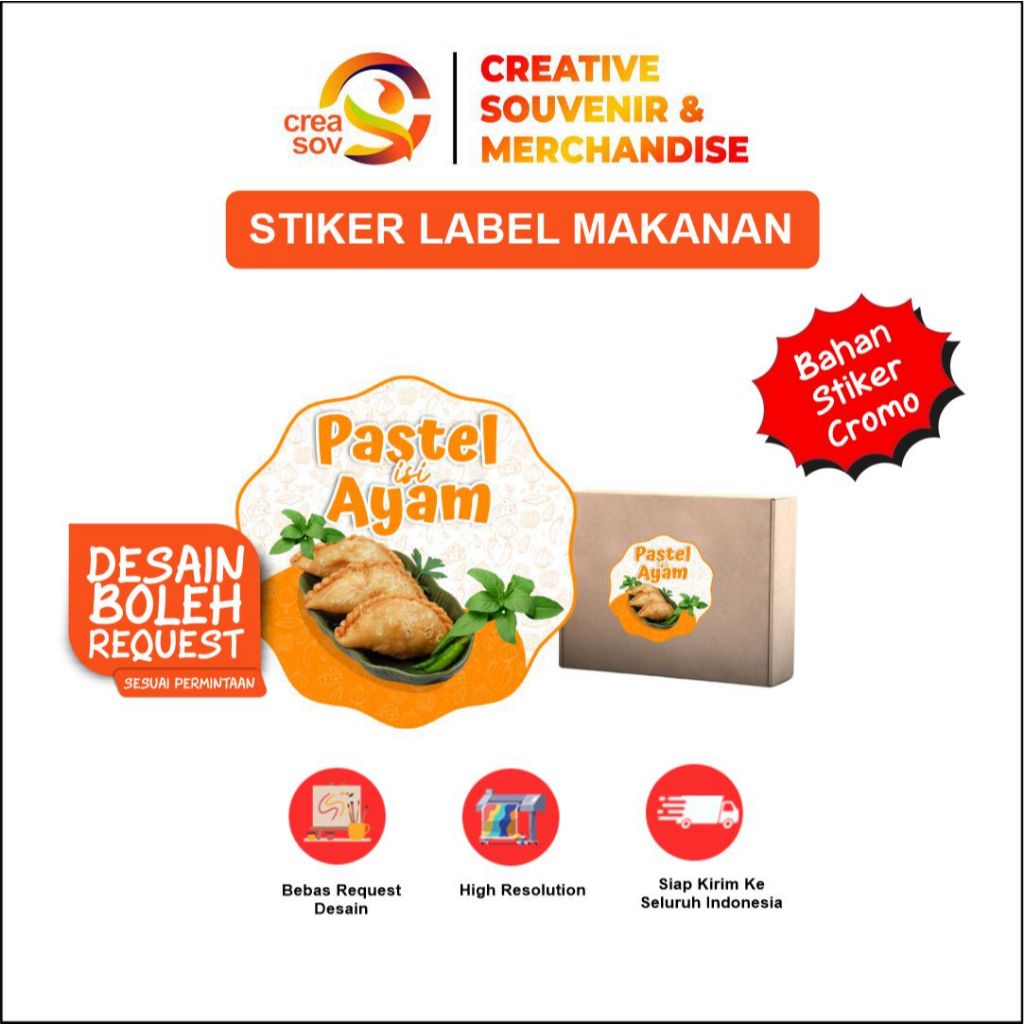 

Creasov – Sticker Pastel Isi Ayam Cromo Bulat Label Makanan Murah Cetak Stiker Cromo Murah Costum