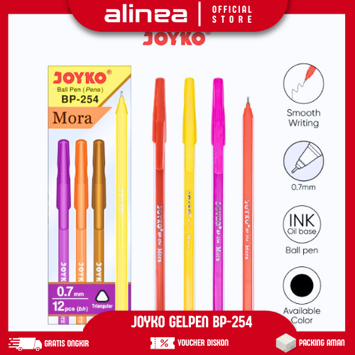 

alat tulis sekolah lengkap [1pcs] Pulpen Murah Joyko 1 Pak Pulpen Lucu BP-254 Mora