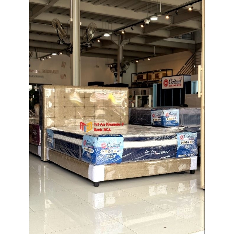 Set Kasur silver Dominiq dipan Kanvas Bludru