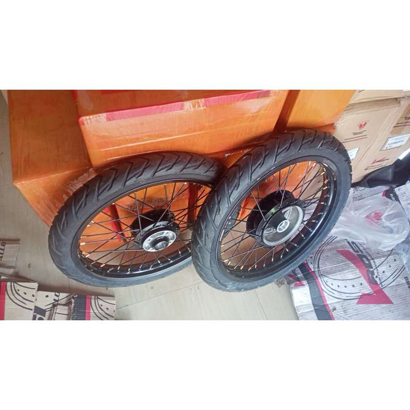 velg rx king ring 17 uk 160/185,185/215 hitam doff plus ban