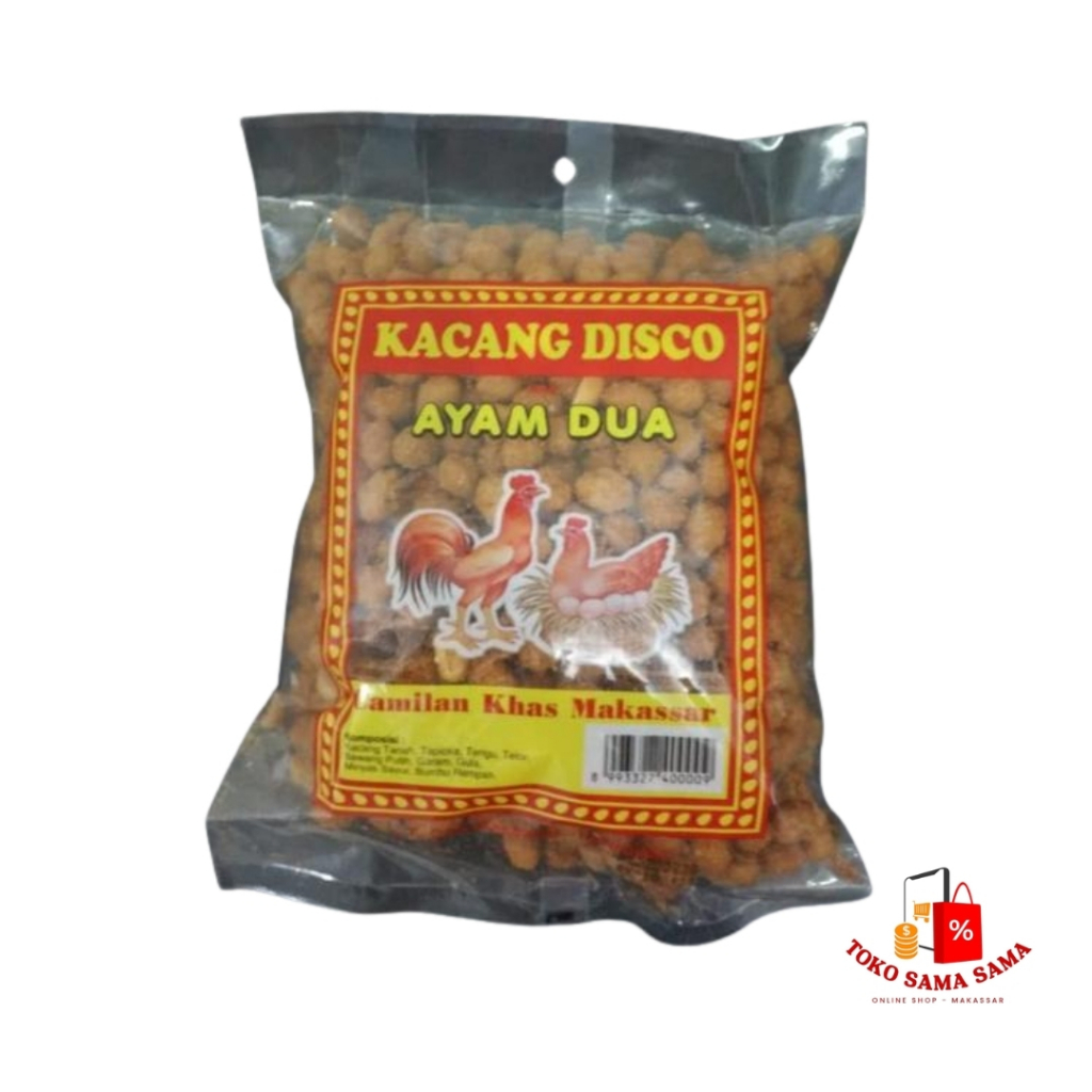 

Kacang Disko Cap Ayam Dua Isi 450 Gram Kacang Disco Cemilan Khas Makassar