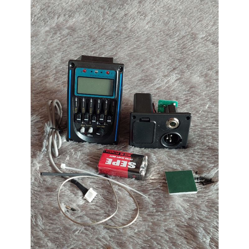 Preamp Gitar Akustik LC5 - Equalizer Gitar LC5 Prener Digital Tuner