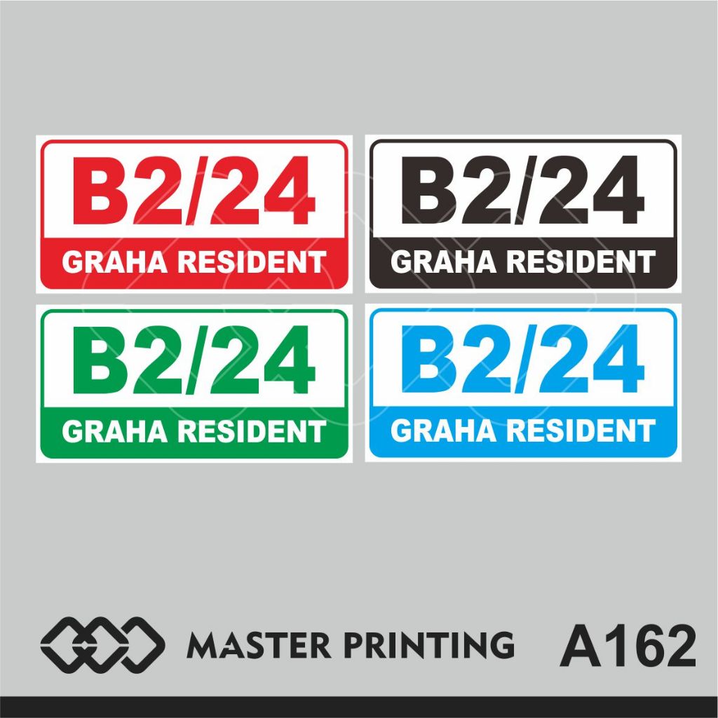 

A162 - Acrylic Sign, Stiker Akrilik Nomor Rumah, Tahan Air, Termurah, dan Bisa Custom