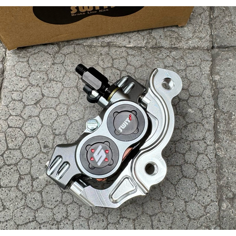 Paket Kaliper Swits Formula 4 Piston + Baut Breket Nouvo Jupiter z Fizr Vega R lama