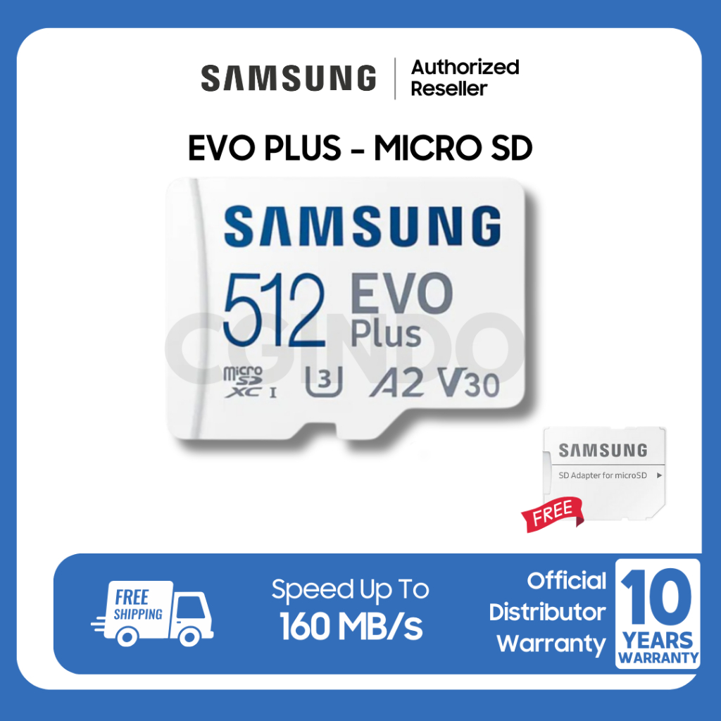 Samsung MicroSD Evo Plus 512GB Memory Card HP Micro SD Kartu SD 512GB Kartu SD 512 GB Memori card + 