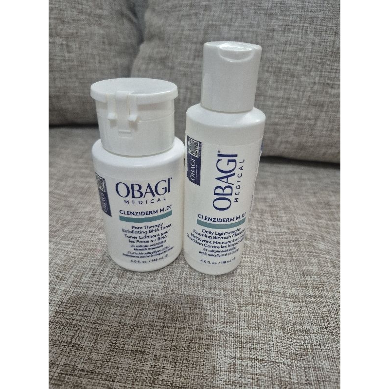 OBAGI Clenziderm foaming wash and Pore Therapy