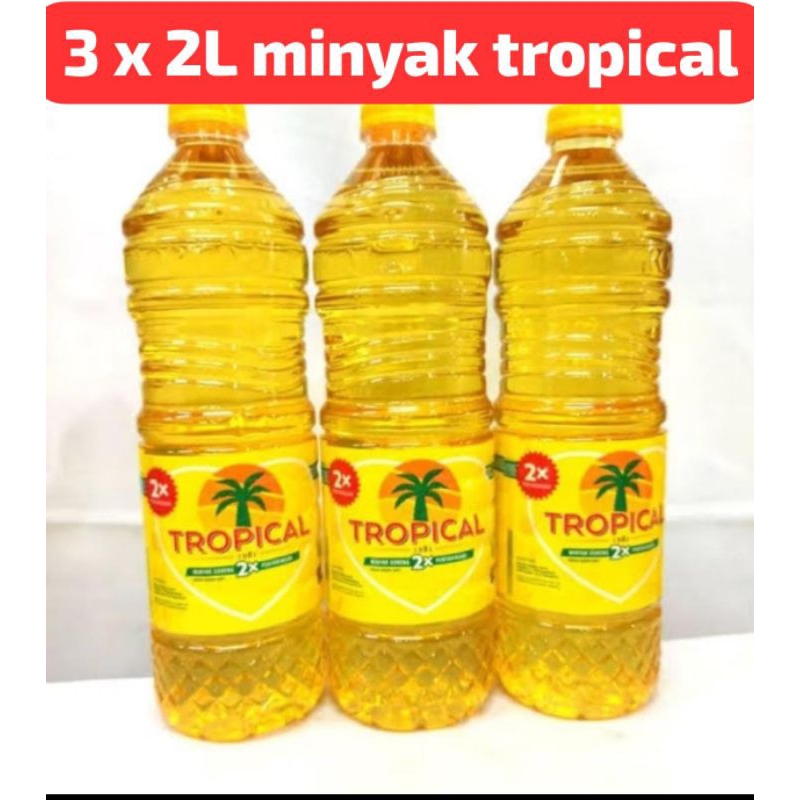 

Minyak Goreng Tropicak Botol 2Liter × 3pcs