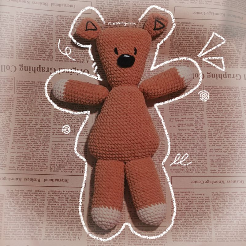 Boneka Rajut Teddy Mr Bean / Mr Bean's Teddy Bear Plushie Crochet