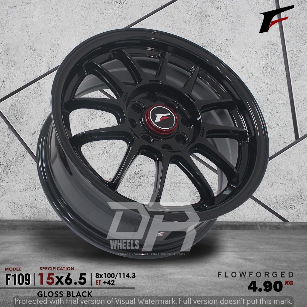 Velg mobil untuk brio rs dll ring 15 h4x100 dan 4x114,3 lebar 65 er42 waarna glossy black