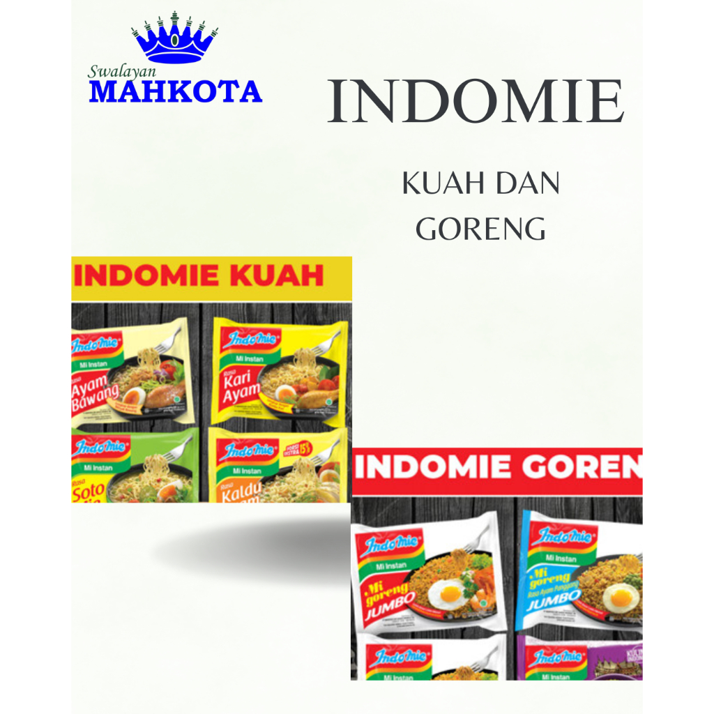 

INDOMIE Mie Instan Goreng / Kuah All Varian