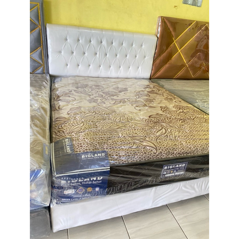 paket kamar tempat tidur divan sandaran set springbed bigland ukuran 160 by mebel sofa anakbanua