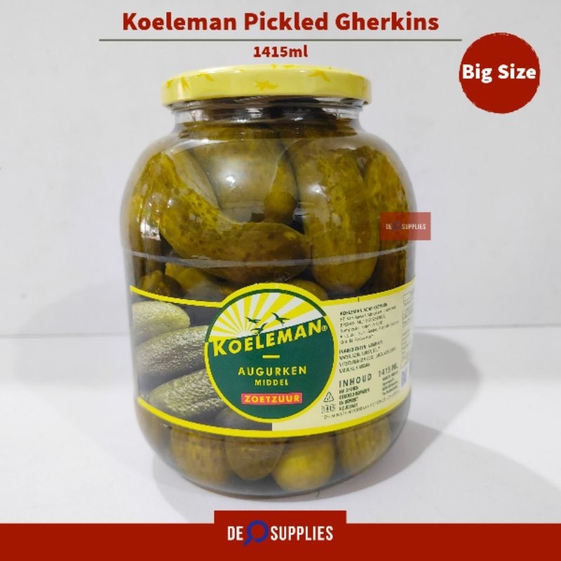 

Koeleman Pickled Gherkins 1415ml Big Size - Acar Gerkin Mentimun Ketimun Timun Dill Gerkins