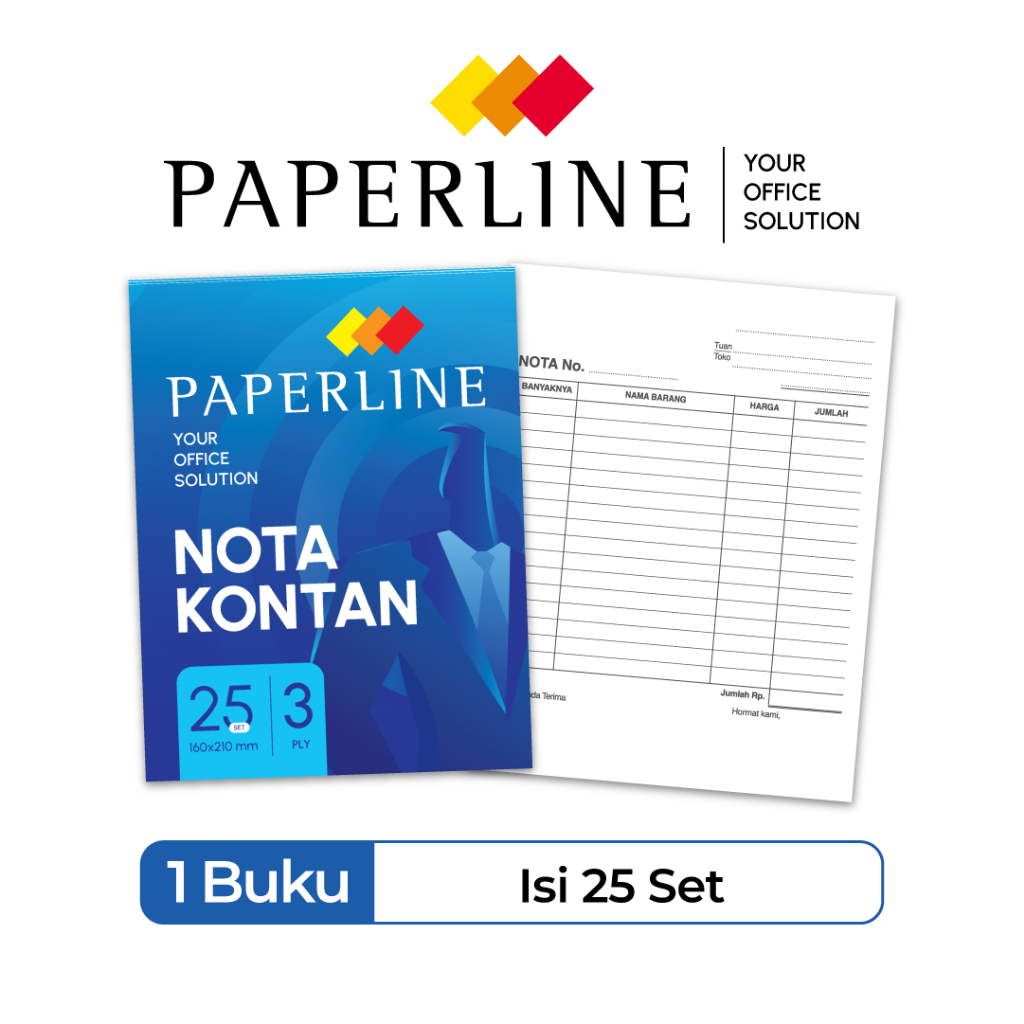 

Paperline Nota Kontan B3 NCR Kuaalitas Baik (1pak= 10buku)