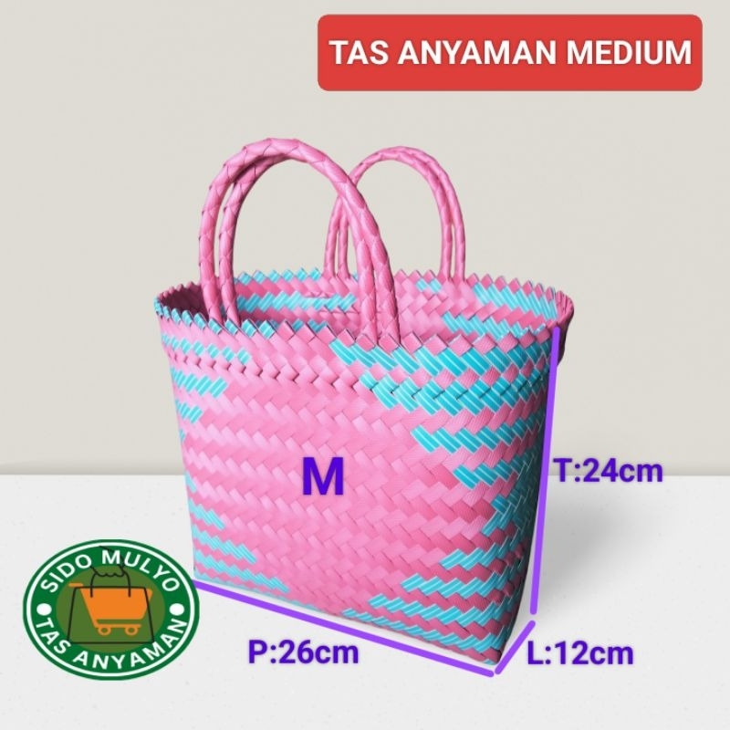 Tas Anyaman Lurik Tanggong / Tas Anyaman Sedang / Tas berkat / Tas Tahlil / Tas sembako / Tasanyam