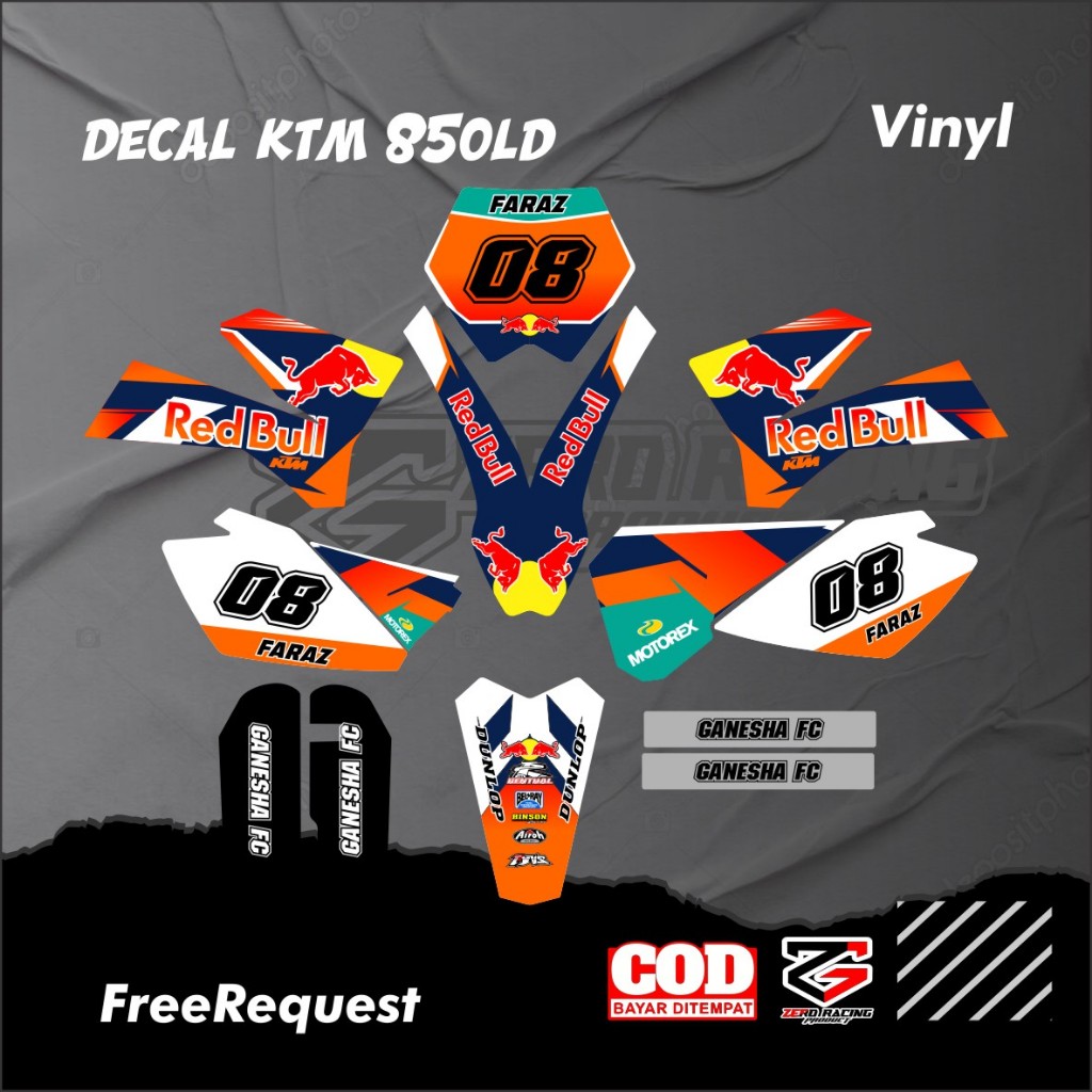 DECAL STICKER KTM 85 OLD FULL BODY DECAL KLX KTM 85 OLDDECAL STIKER VARIASI KTM 85 OLD